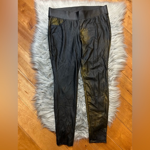 torrid Pants - Torrid Studio Slim Fix Black Faux Leather & Premium Ponte Pull-On Pixie Pant Sz0